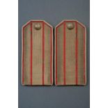 A pair of colonnels shoulder boards of the Chevalier Guard Regiment