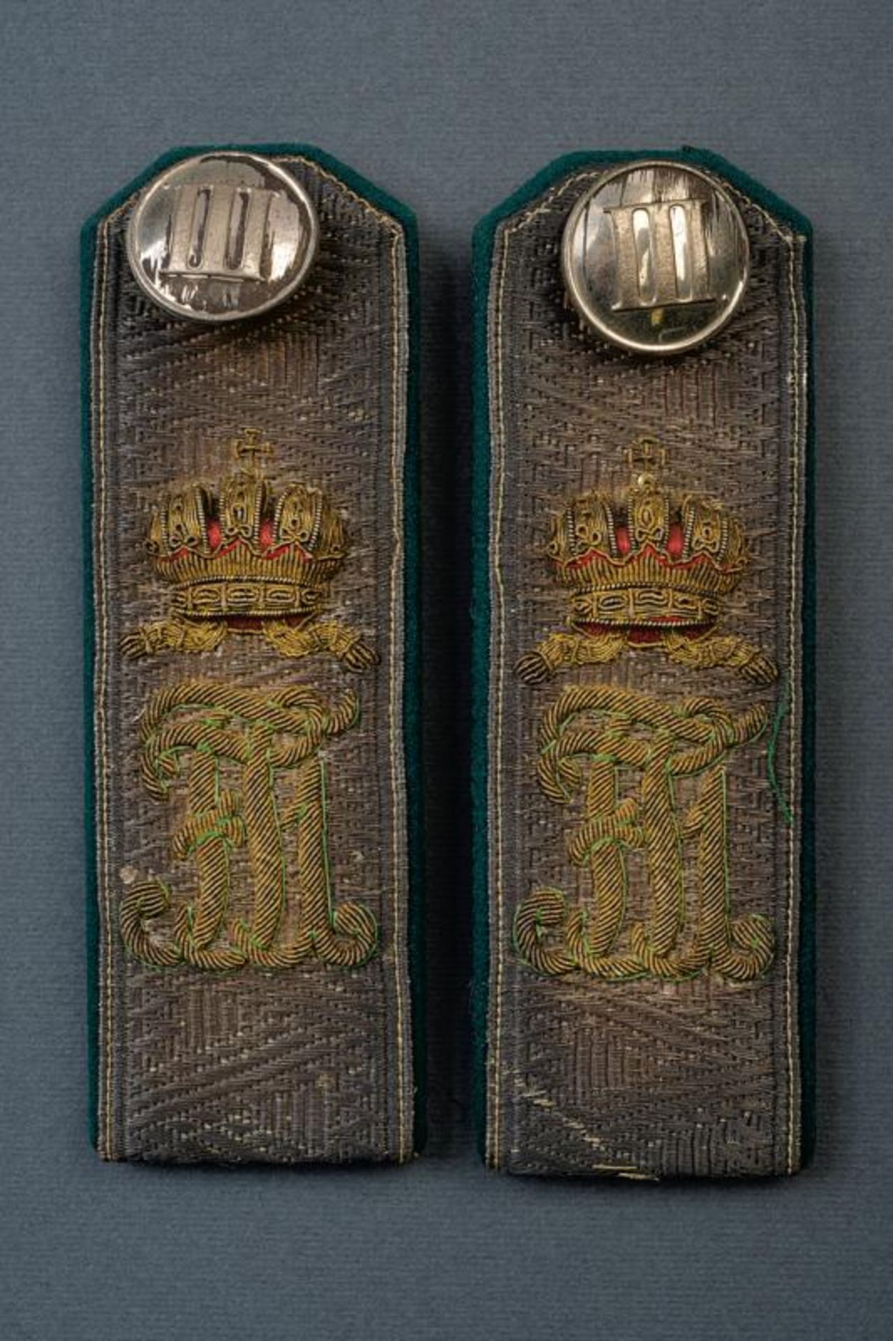A pair of officer's shoulder boards 'Tyrol Kaiserjager'