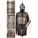 An interesting armour with plates and rings and inscription