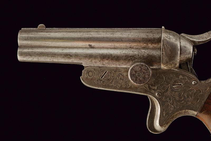 A Sharps type four barrelled rim-fire pistol by Maurer - Image 2 of 5