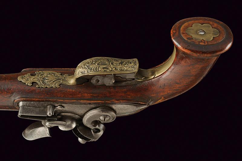 A flintlock blunderbuss pistol signed Ponsin - Image 4 of 6