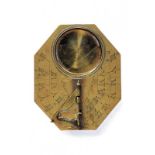 A pocket sundial with compass by Butterfield