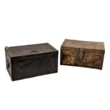A lot of two military trunks