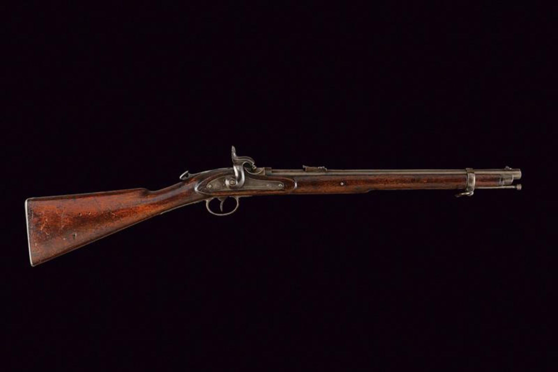 A rare Whitwort percussion carbine with Westely Richards 'Monkey Tail' breechloading system - Bild 6 aus 6