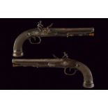 A fine pair of officer's flintlock pistols