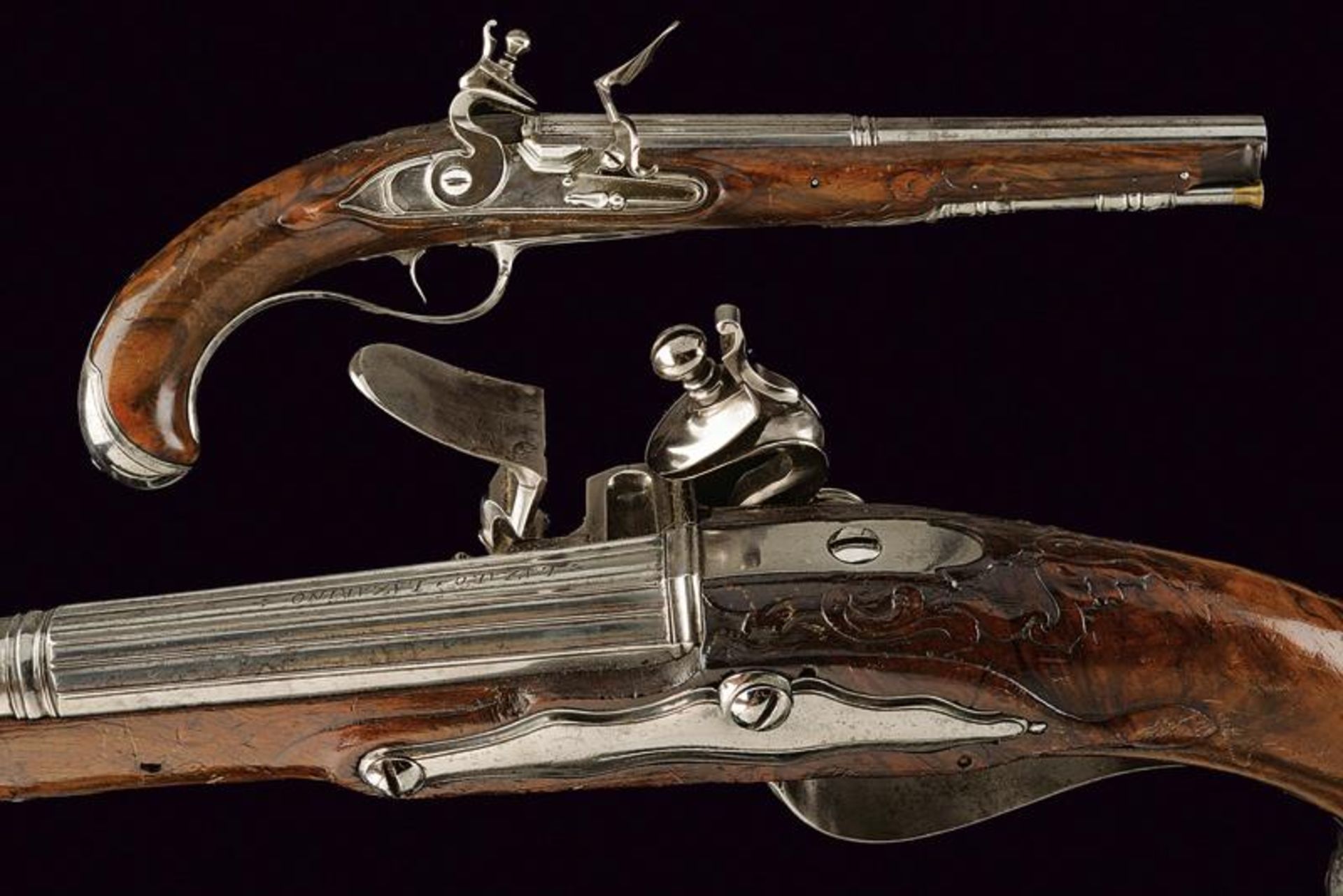 A flintlock pistol