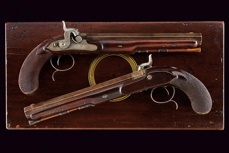 A pair of percussion pistols by Manton - Image 5 of 8