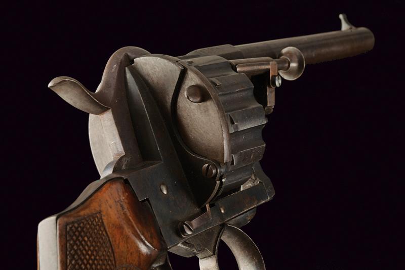 A rare twelve-shot pin-fire revolver by Chaineux - Image 5 of 6