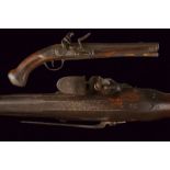 A 1733 model navy flintlock pistol