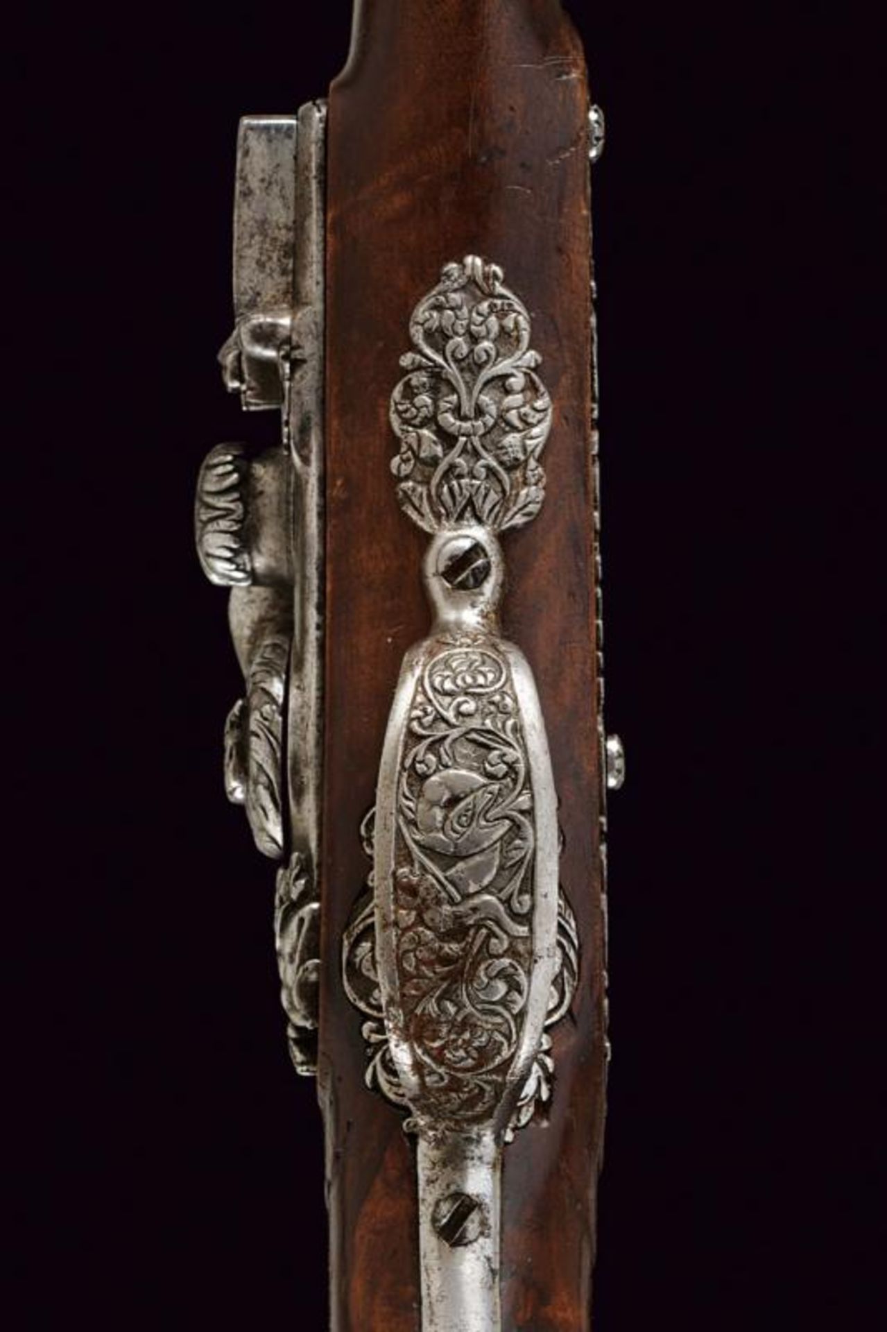 A beautiful and important pair of flintlock pistols, attributed to Ponsino Valet Borgognone - Image 13 of 13