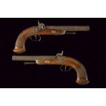 A pair of percussion pistols by Merolla