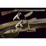 An over and under barrelled flintlock gun by Bertolotti