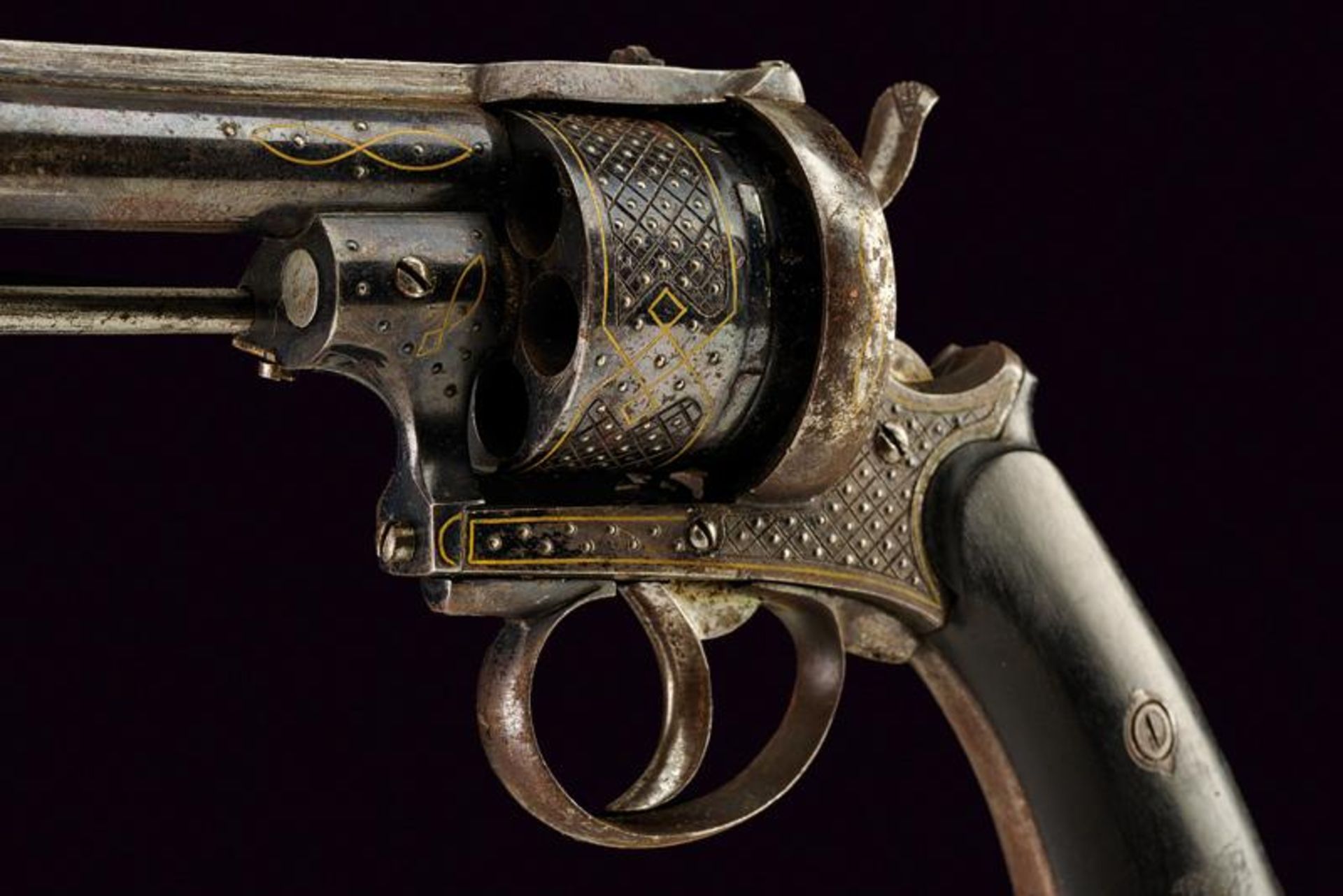 A fine pin fire revolver - Bild 2 aus 4