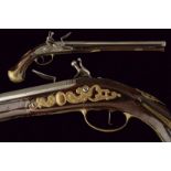 A flintlock officer's pistol signed Dutrevil