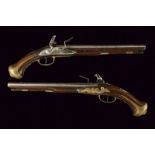 A pair of military flintlock pistols marked Praire Laine