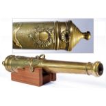 A bronze cannon model