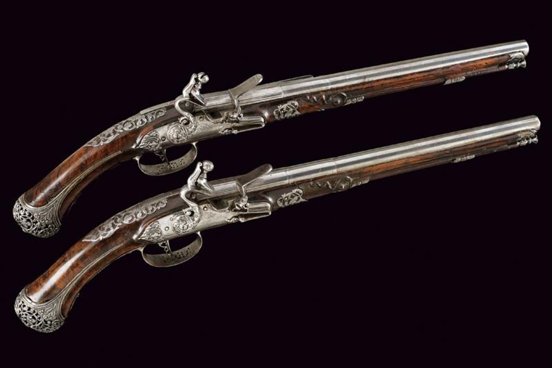 A beautiful pair of flintlock pistols by Francesco Garatto - Bild 12 aus 13