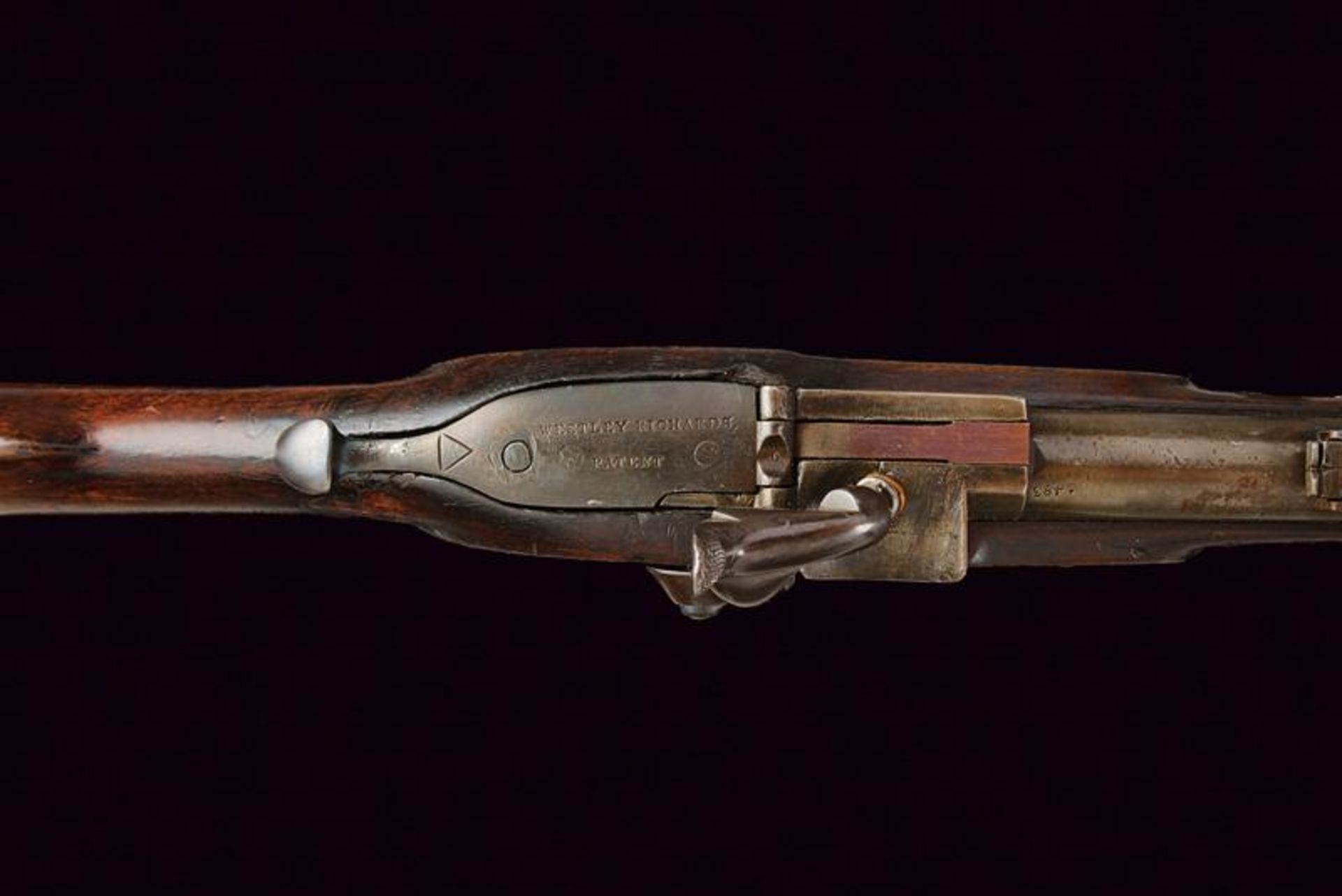 A rare Whitwort percussion carbine with Westely Richards 'Monkey Tail' breechloading system - Bild 3 aus 6