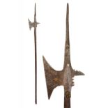 A pierced halberd