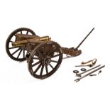 A fine cannon model on carriage