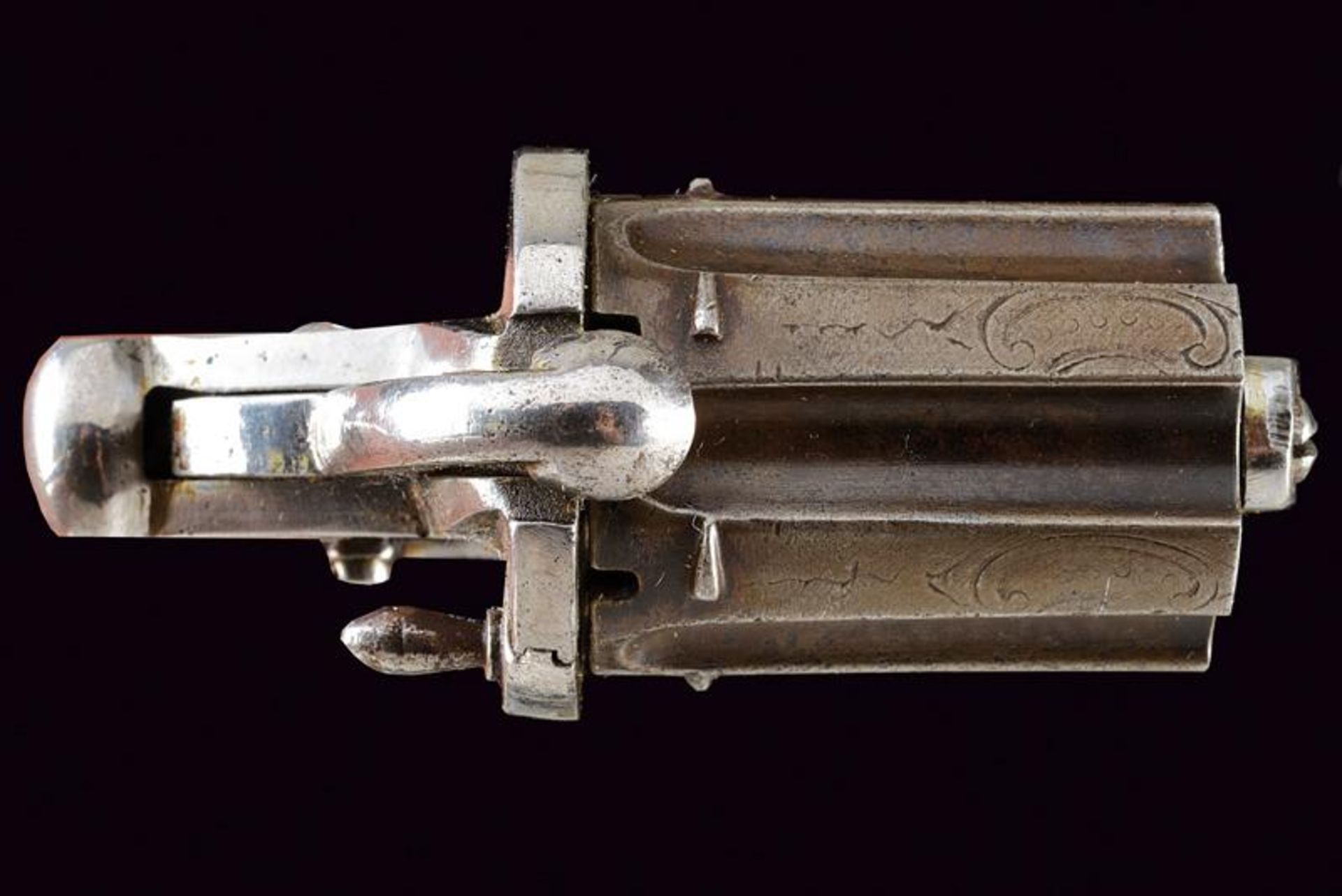 A very scarce Apache/Delhaxe type pepperbox revolver - Bild 2 aus 7