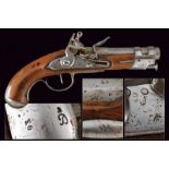 A gendarmerie flintlock pistol, period of the French Revolution