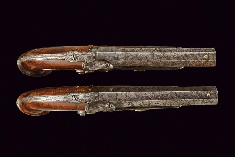 A pair of percussion pistols signed Odin - Image 2 of 4