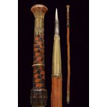 A sword stick with mace (Makila)