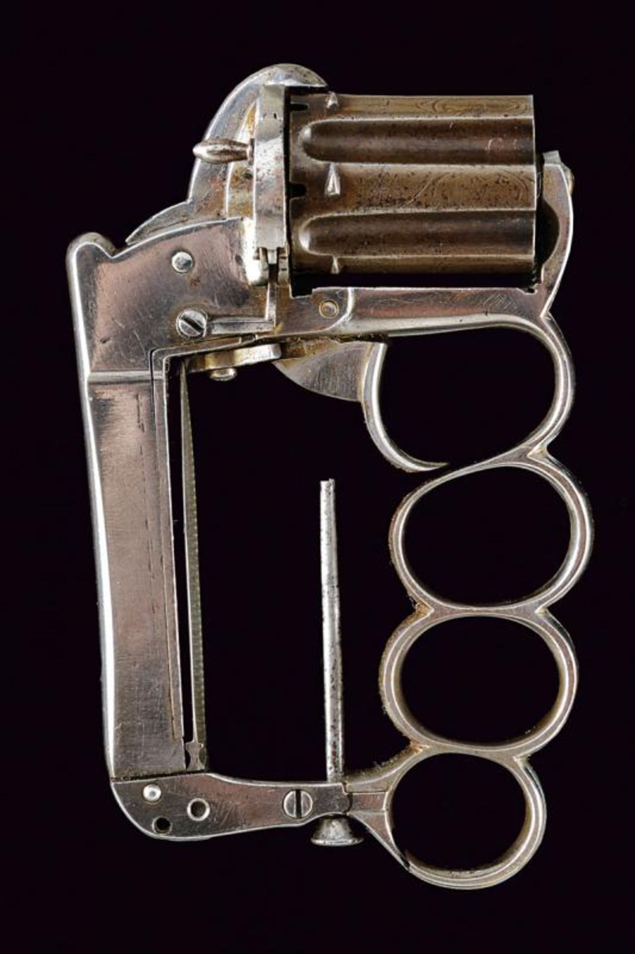 A very scarce Apache/Delhaxe type pepperbox revolver