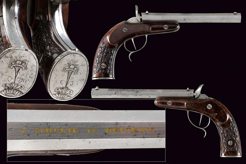 A pair of flobert type parlor pistols