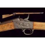 An 1867 model Remington Rolling Block rifle