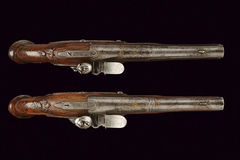 A pair of flintlock pistols - Image 2 of 6