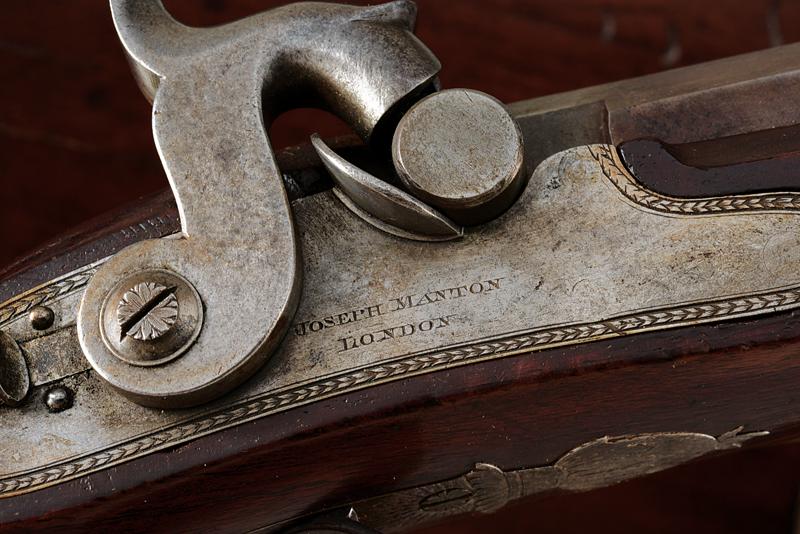 A pair of percussion pistols by Manton - Image 4 of 8