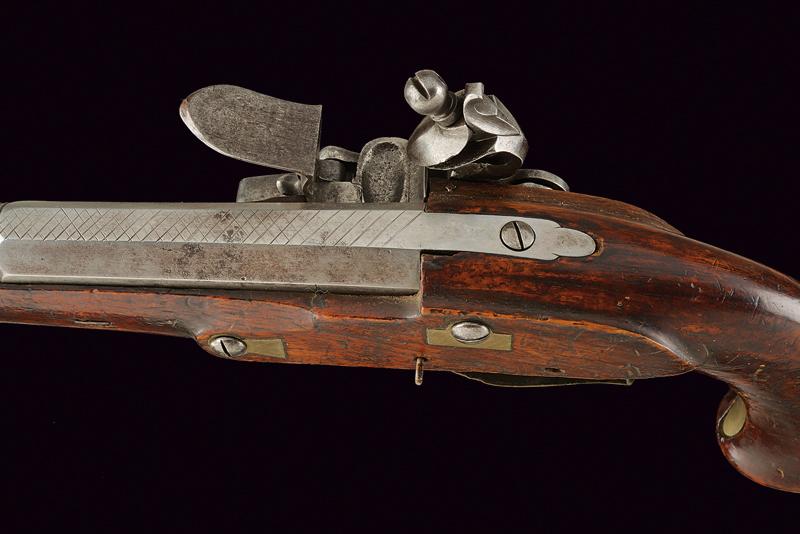 A flintlock blunderbuss pistol signed Ponsin - Image 3 of 6