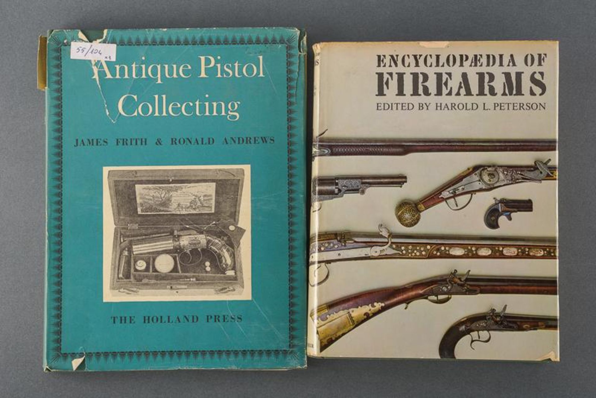 A lot of two volumes on antique firearms