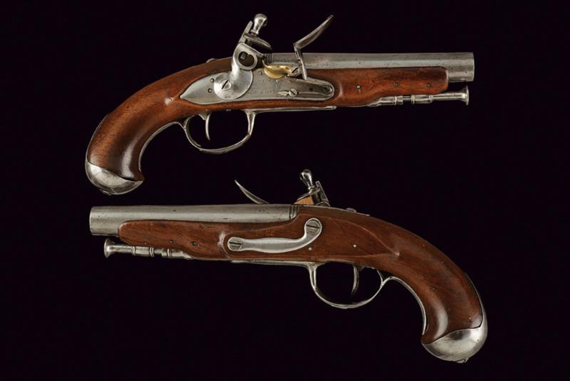 A pair of flintlock pistols