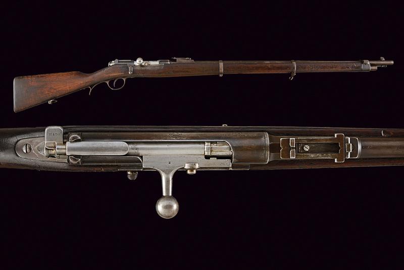 A 1886 Steyr model Kropatschek breech-loading rifle