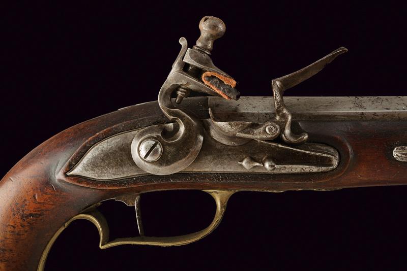 A flintlock blunderbuss pistol signed Ponsin - Image 2 of 6