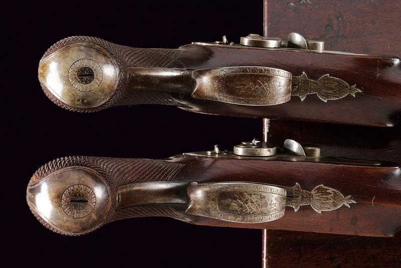 A pair of percussion pistols by Manton - Image 7 of 8