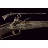 An elegant flintlock gun