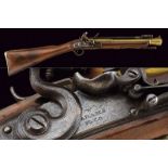 A navy blunderbuss with bayonet by Adams & Co.