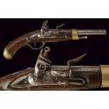 A rare 1786 model navy flintlock pistol, first type