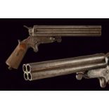 A rare Sharps type four barrelled rim-fire pistol by Toni