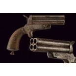 A rare Sharps type four barrelled rim-fire pistol by Toni