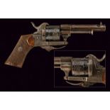 An engraved Lefeaucheux pinfire revolver