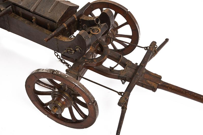 A marvelous model cannon on the Gribeauval system complete with its ammunition wagon and accessories - Image 4 of 9