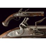 A 1733 model navy flintlock pistol signed Dumares Blanchon