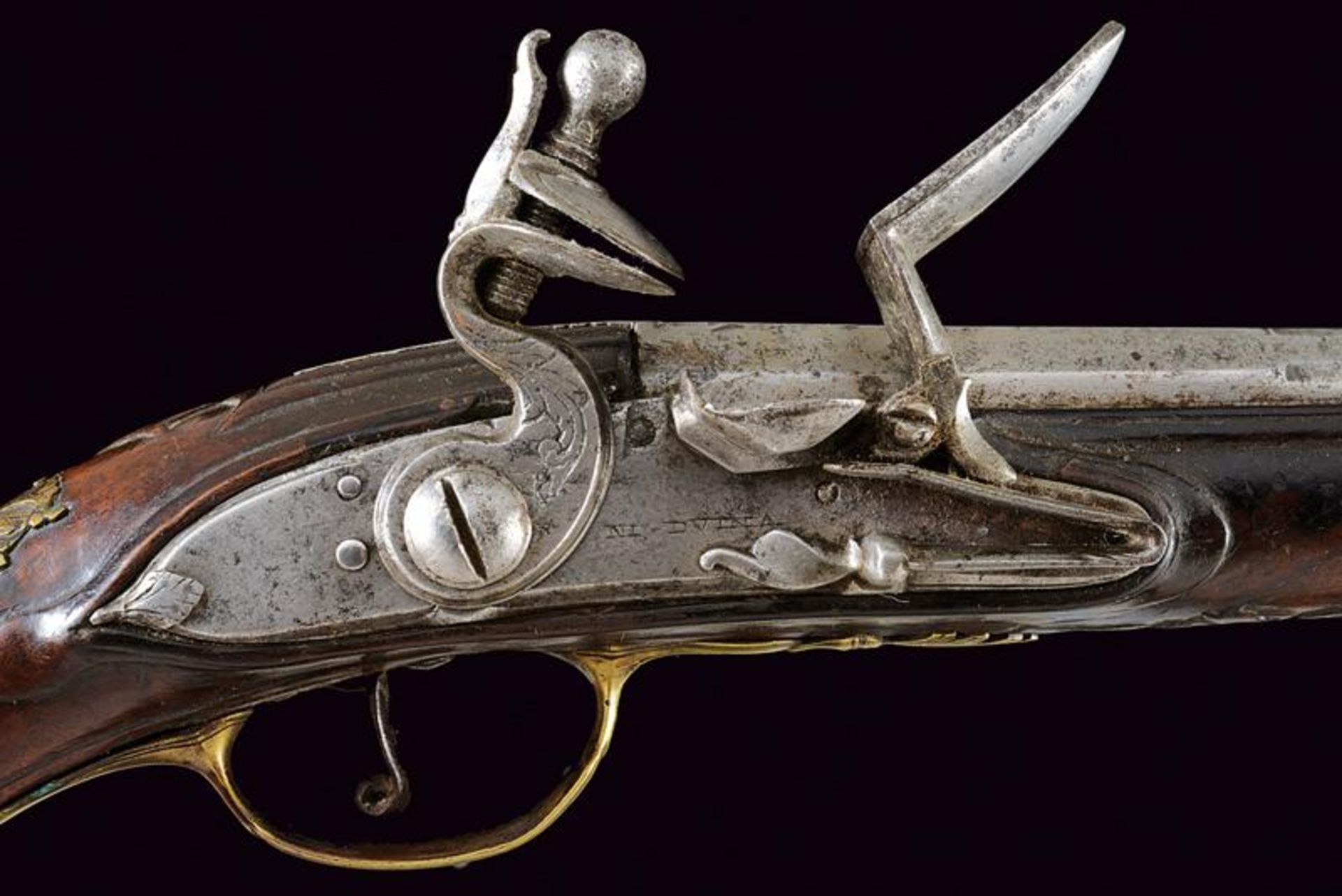 A flintlock pistol by Duina - Bild 2 aus 11