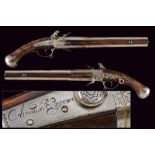 A very scarce pair of flintlock Wender pistols by Arnould Soyron