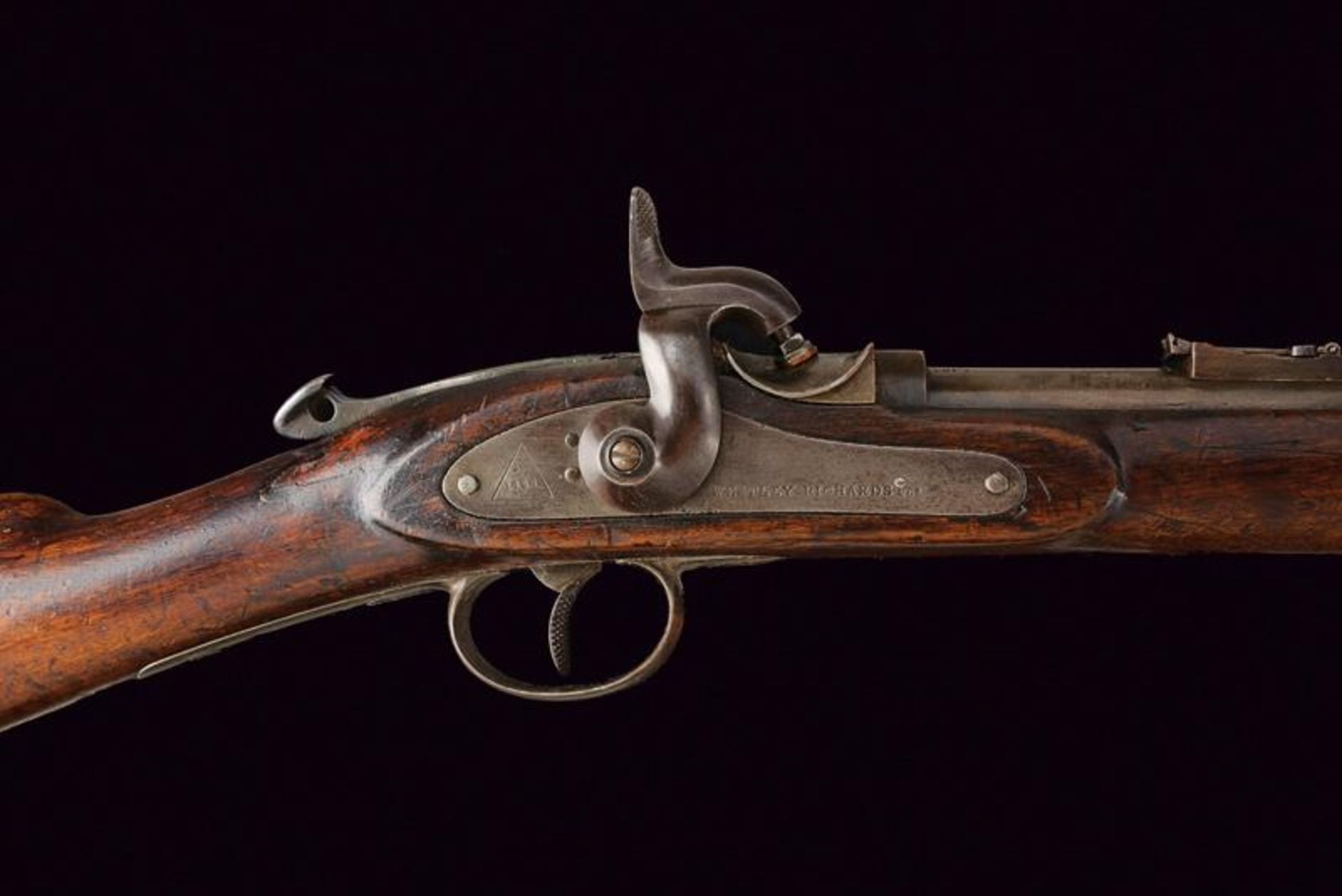 A rare Whitwort percussion carbine with Westely Richards 'Monkey Tail' breechloading system - Bild 2 aus 6